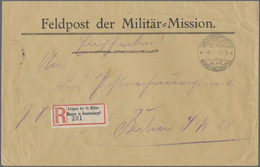 Br Militärmission: 1918, FELDPOST MIL. MISS. KONSTANTI'NOPEL-8-1-1918 Auf R-Feldpost-Vordruckbrief Nach - Turchia (uffici)