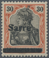 ** Deutsche Abstimmungsgebiete: Saargebiet: 1920, Germania 30 Pf. Dunkelrotorange/ Schwarz Auf Orangewe - Altri & Non Classificati