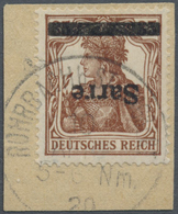 Brfst Deutsche Abstimmungsgebiete: Saargebiet: 1920, 35 Pf Germania Sarre Mit KOPFSTEHENDEM Aufdruck, Auf - Andere & Zonder Classificatie