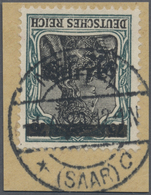 Brfst Deutsche Abstimmungsgebiete: Saargebiet: 1920, Germania 75 Pf. Sarre Mit Kopfstehendem Aufdruck Auf - Other & Unclassified
