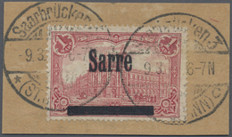 Brfst Deutsche Abstimmungsgebiete: Saargebiet: 1920, 1M Germania Sarre In Der Seltenen Zähnung 26:17, Gest - Sonstige & Ohne Zuordnung