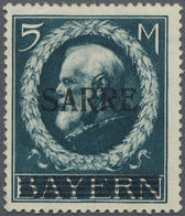 * Deutsche Abstimmungsgebiete: Saargebiet: 1920, 5 M. Sarre, Ungebraucht, Pracht, Signiert A. Diena, 1 - Altri & Non Classificati