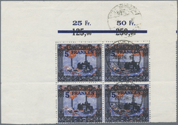 **/O Deutsche Abstimmungsgebiete: Saargebiet: 1921, Freimarke Landschaftsbilder 5 Fr Auf 25 M, Im Viererb - Andere & Zonder Classificatie