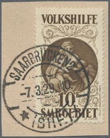 Brfst Deutsche Abstimmungsgebiete: Saargebiet: 1929, Volkshilfe Gemälde I, 10 Fr. Madonna, Perfektes Luxus - Sonstige & Ohne Zuordnung