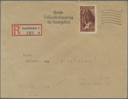 Br Deutsche Abstimmungsgebiete: Saargebiet: 1934, Volkshilfe Komplett Auf 4 R-Ortsbriefen (rücks. Ank.- - Sonstige & Ohne Zuordnung