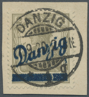 Brfst Danzig: 1920, 2 Pfg. Kleiner Innendienst Mit PLATTENFEHLER "Bruch Durch Z Und Balken" (Feld 22) Auf - Sonstige & Ohne Zuordnung