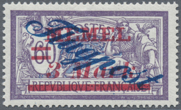 * Memel: 1921, 3 M. Überdruck Auf 60 C. Freimarke Frankreich, Ungebraucht Perfekt Zentriert, 1 Falz - Memelland 1923