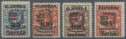 * Memel: 1923, 10 C. Bis 60 C. Aufdruck-Ausgabe, Jeweils Mit Aufdrucktype III, Kompletter Ungebrauchte - Memel (Klaipeda) 1923