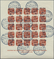 O Sudetenland - Reichenberg: 1938, Ausstellungs-Block Bratislava 1937 Mit 10 Heller Zeitungsmarke Mit - Sudetenland