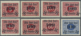 * Sudetenland - Rumburg: 1938, 100 H. Auf 5 H. Bis 100 H. Auf 1 Kc. Portomarken, Kompletter Ungebrauch - Région Des Sudètes