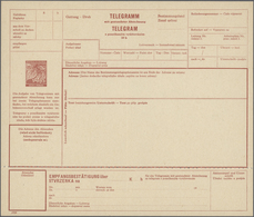 GA Dt. Besetzung II WK - Böhmen Und Mähren - Ganzsachen: 1939. Telegrammblatt 40 (50) H Lindenzweig, We - Besetzungen 1938-45