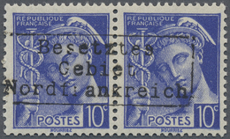 * Dt. Besetzung II WK - Frankreich - Dünkirchen: 1940, 10 C. Merkur Im Waagerechten Paar Mit Aufdruck - Bezetting 1938-45