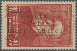 * Dt. Besetzung II WK - Frankreich - Dünkirchen: 1940, 40+10 C Chavannes "Besetztes Gebiet Nordfrankre - Besetzungen 1938-45