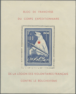 * Dt. Besetzung II WK - Frankreich - Privatausgaben: Legionärsmarken: 1941, Eisbär-Block Ungebraucht, - Occupazione 1938 – 45