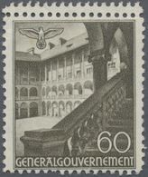 ** Dt. Besetzung II WK - Generalgouvernement: 1940, 60 Gr Graubraun Bauwerke, Gez. L12, Postfrischer Pr - Besetzungen 1938-45