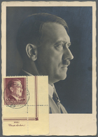 Br Dt. Besetzung II WK - Generalgouvernement: 1942. Foto-Maximumkarte "Hitler" Mit Pass. Marke 30gr+1zl - Occupation 1938-45