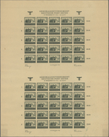 (*) Dt. Besetzung II WK - Generalgouvernement: 1943, Bauwerke 2 Zloty Dunkelgrün Fünfzig PROBEDRUCKE Auf - Bezetting 1938-45