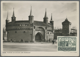 Br Dt. Besetzung II WK - Generalgouvernement: 1943. Foto-Maximumkarte "Krakau. Rundbastei Und Florianto - Bezetting 1938-45