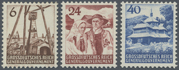 **/* Dt. Besetzung II WK - Generalgouvernement: 1944, 6 Bis 40 Gr Land Und Leute, Nicht Verausgabter Satz - Occupation 1938-45