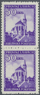 ** Dt. Besetzung II WK - Laibach: 1945, Ansichten 50 C Violett Mit Sehr Seltenem Plattenfehler: Schatte - Bezetting 1938-45