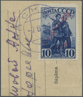 Brfst Dt. Besetzung II WK - Russland - Pleskau (Pskow): 1941, 10 Kop. (Russland Mi.Nr.: 786) Mit Rotem Gum - Besetzungen 1938-45