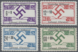 ** Dt. Besetzung II WK - Ukraine - Hilfspostausgaben Der Zivilverwaltung: Nordukraine: 1944, 6 Pfg. Bis - Occupazione 1938 – 45