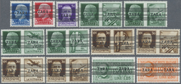 ** Dt. Besetzung II WK - Zara: 1943, 3 Komplette Sätze Mit Aufdruckwerten Incl. Marken Mit Propaganda-N - Occupation 1938-45