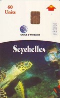 Télécarte Puce Afrique 60 U - SEYCHELLES (2277) TORTUE & PLONGEE - TURTLE & DIVING - Africa Phonecard - Tortugas