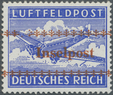 ** Feldpostmarken: 1944, Kreta-Aufdruck Auf Luftpost-Zulassungsmarke Gezähnt, Postfrisch Mit Leichten S - Sonstige & Ohne Zuordnung