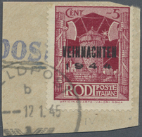 Brfst Feldpostmarken: 1944, Weihnachtsmarke Auf Kleinem Briefstück, Verstümmeltes W In WEIHNACHTEN, Entwer - Sonstige & Ohne Zuordnung