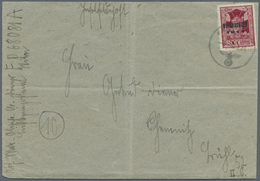 Br Feldpostmarken: Rhodos-Weihnachtsmarke Mit Aufdrucktype V Auf Briefumschlag Nach Chemnitz, Der Absen - Autres & Non Classés