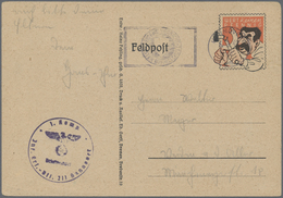 Br Feldpost 2. Weltkrieg: 1942, Stalin-Spottkarte Bedarfsgebraucht Aus "HANNOVER 6.3." Mit Briefstempel - Autres & Non Classés