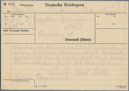 Br Feldpost 2. Weltkrieg: 1942 (19.11.), Eingehendes Glückwunsch-Telegramm Aus Berlin An Die Heimatadre - Sonstige & Ohne Zuordnung