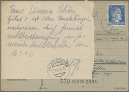 Br Feldpost 2. Weltkrieg: 1945 (21.3.), Frankierte FP-Anweisung (Mittelstück Mit Anhängendem Empfängera - Other & Unclassified