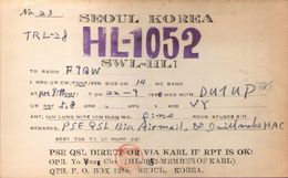 CARTE RADIO QSL - Seoul, Korea - HL-1052 - 1956 - Radio