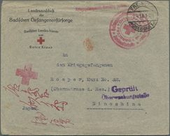 Br Kriegsgefangenen-Lagerpost: 1918, Brief Nach Ninoshima (Japan), Vordruck-Umschlag Der Badischen Gefa - Autres & Non Classés