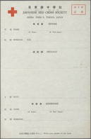 GA Kriegsgefangenen-Lagerpost: 1942/45, Japan Red Cross, Three Different "red Cross Message" Forms: Bil - Autres & Non Classés