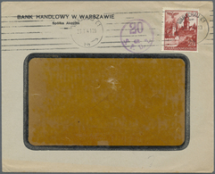 Br Ghetto-Post: Warschauer Ghetto 1941 (23.1.) Geschäfts-Fensterumschlag Der "Bank Handlowy W Warszawie - Autres & Non Classés