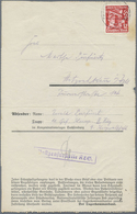 Br KZ-Post: 1935 (12.11.), 12 Pfg. "Gedenke Des 9. November 1923 !" (Marke Kl. Mängel) Mit Stempel Fran - Lettres & Documents