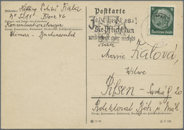 Br KZ-Post: 1941 KZ Buchenwald, 2 Frühe Postkarten (29.10.39 Block 46 Und 31.10.41 Block 48) Mit Unters - Briefe U. Dokumente