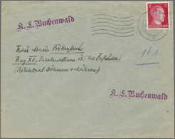 Br KZ-Post: 1943 KZ Buchenwald: Brief Eines Ingenieurs An Seine Frau Als Neutraler Grüner Umschlag , Ze - Brieven En Documenten