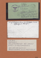 Br KZ-Post: Dachau II 1944 (6.11) Feldpost-Brief Mit Mehrseitigem Inhalt Eines SS-Wachmannes Mit Sehr S - Brieven En Documenten