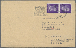 Br KZ-Post: 1944 (11.10.), Frankierter Brief Aus Berlin An Einen Oberscharführer Der SA-Standarte 1 Nac - Lettres & Documents