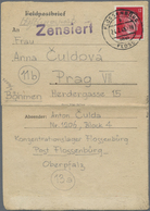 Br KZ-Post: 1944/45 KZ Flossenburg: 2 Briefe Vom Gleichen Gefangenen (wohl An Seine Frau) Nach Prag, De - Lettres & Documents