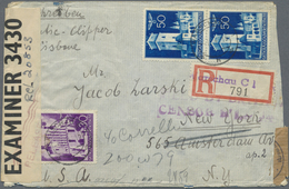 Br KZ-Post: 1940 Generalgouvernement Buntfrankiertes Einschreiben Eines Juden Von "WARSCHAU 11 10 40" A - Storia Postale