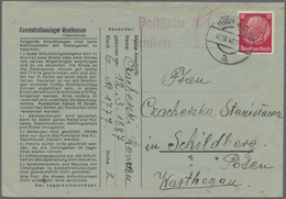 Br KZ-Post: Mauthausen: 1940, Vordruckbrief Mit Sechs Anordnungen Gebraucht Mit 12 Pfg. Hindenburg Aus - Briefe U. Dokumente