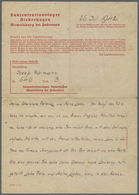 Br KZ-Post: 1942, KONZENTRATIONSLAGER NIEDERHAGEN, Wewelsburg: Vordruck-Doppelbriefbogen (Bug) Geschrie - Storia Postale