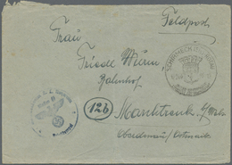 Br KZ-Post: Natzweiler 1944 (12.2), Waffen SS Feldpost-Brief Mit Kompl. Inhalt Und Zeichnung Mit Briefs - Lettres & Documents