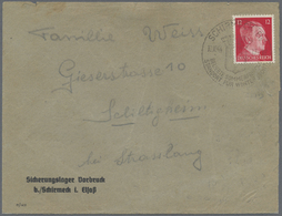Br KZ-Post: Sicherlungslager Vorbruck: 1944, Vordruckbrief Aus "SCHIRMECK 10.10.44" Mit 12 Pfg. Hitler - Brieven En Documenten