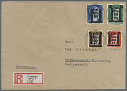 Br Deutsche Lokalausgaben Ab 1945: GLAUCHAU: 1945, Sammler - Einschreibbrief Mit U.a. 15 Auf 8 Pfg. Zin - Sonstige & Ohne Zuordnung